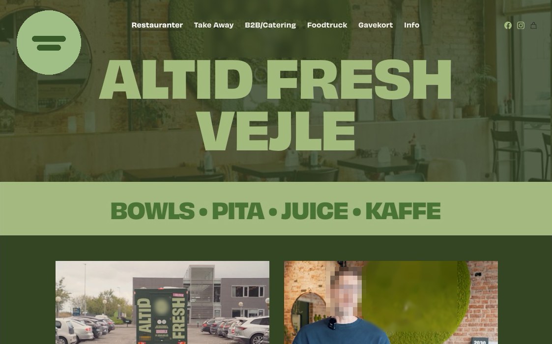 Eksempel på hjemmeside lavet af Moesborg NET-UP